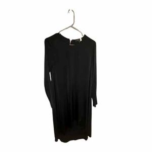 BCBGMaxAzria Black Silk Dress Log Sleeve